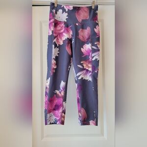 EUC- Marika High Waist 7/8 Floral Leggings